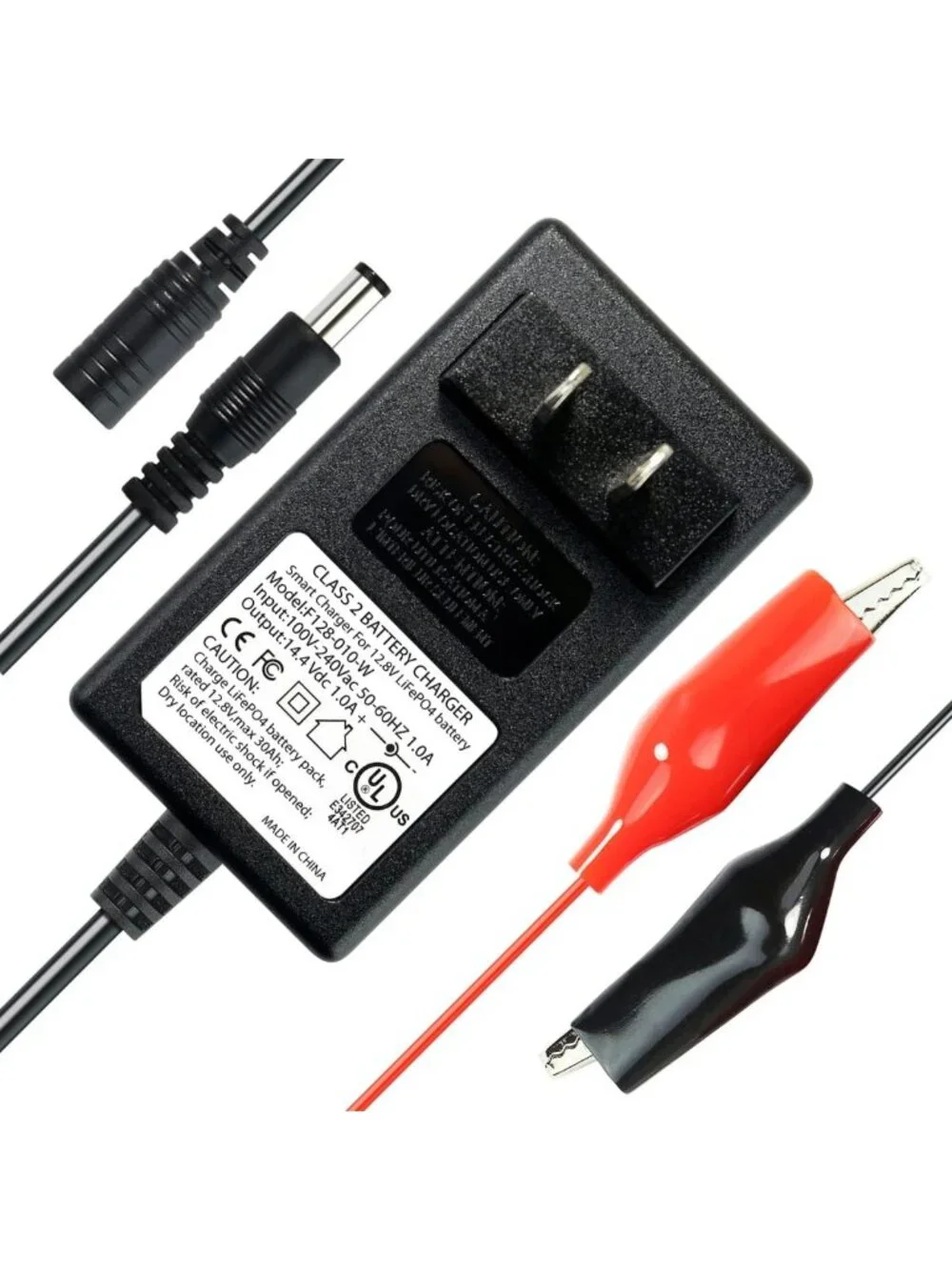 Smart 12V 1A Lithium Charger for Deep Cycle Batteries | DC 5521 & Alligator